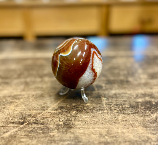 Sfera Agata Arancione| Agata Sardonica