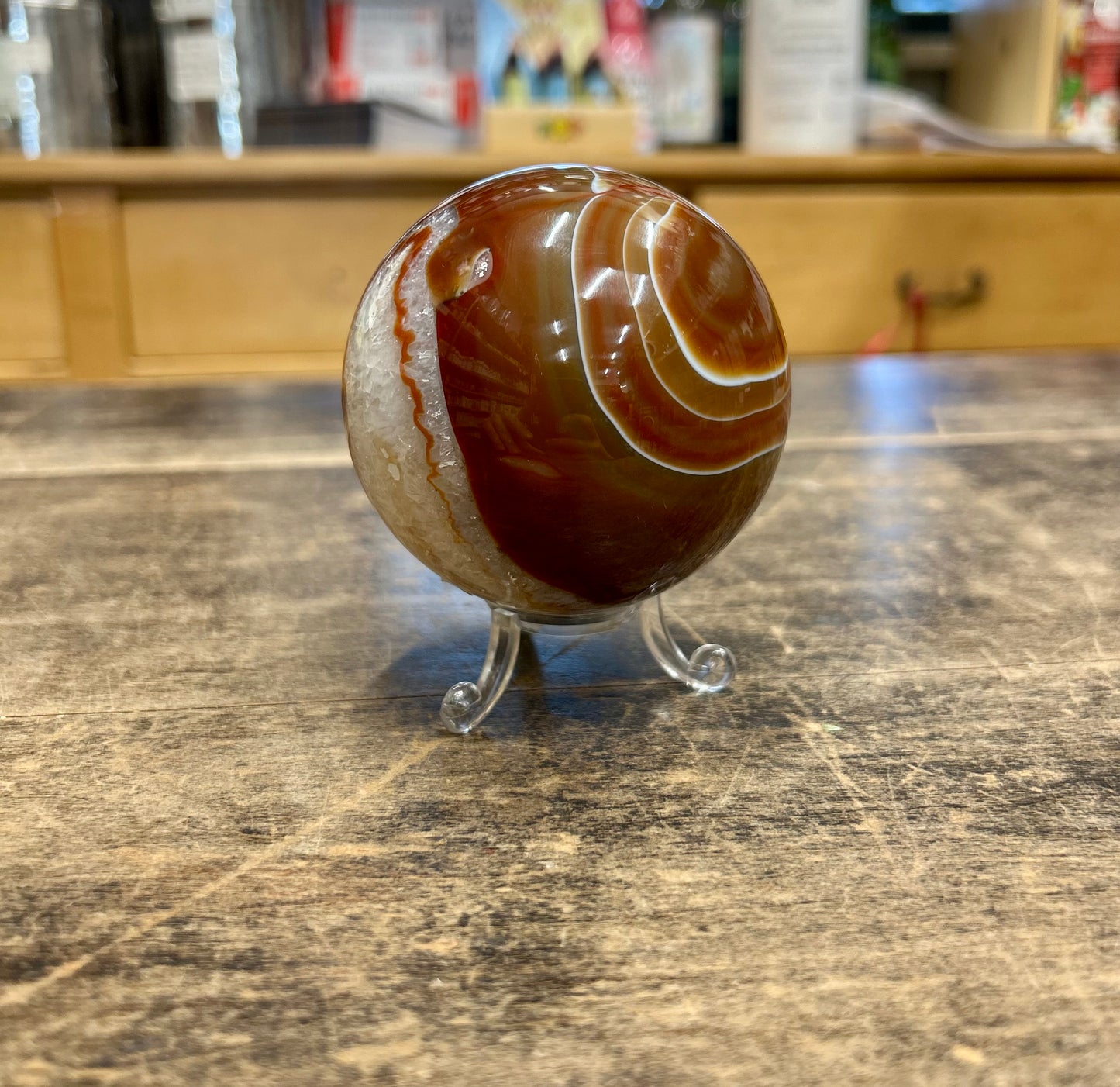 Sfera Agata Arancione| Agata Sardonica