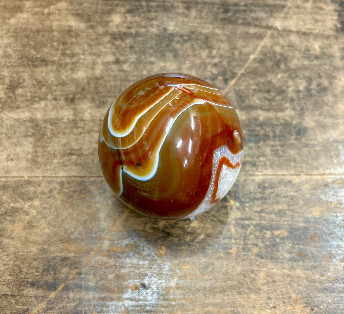 Sfera Agata Arancione| Agata Sardonica